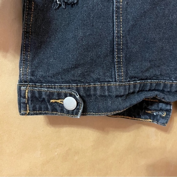 Umgee | Dreamer Distressed Oversized Longline Denim Jacket Button Front Size S - Picture 13 of 14